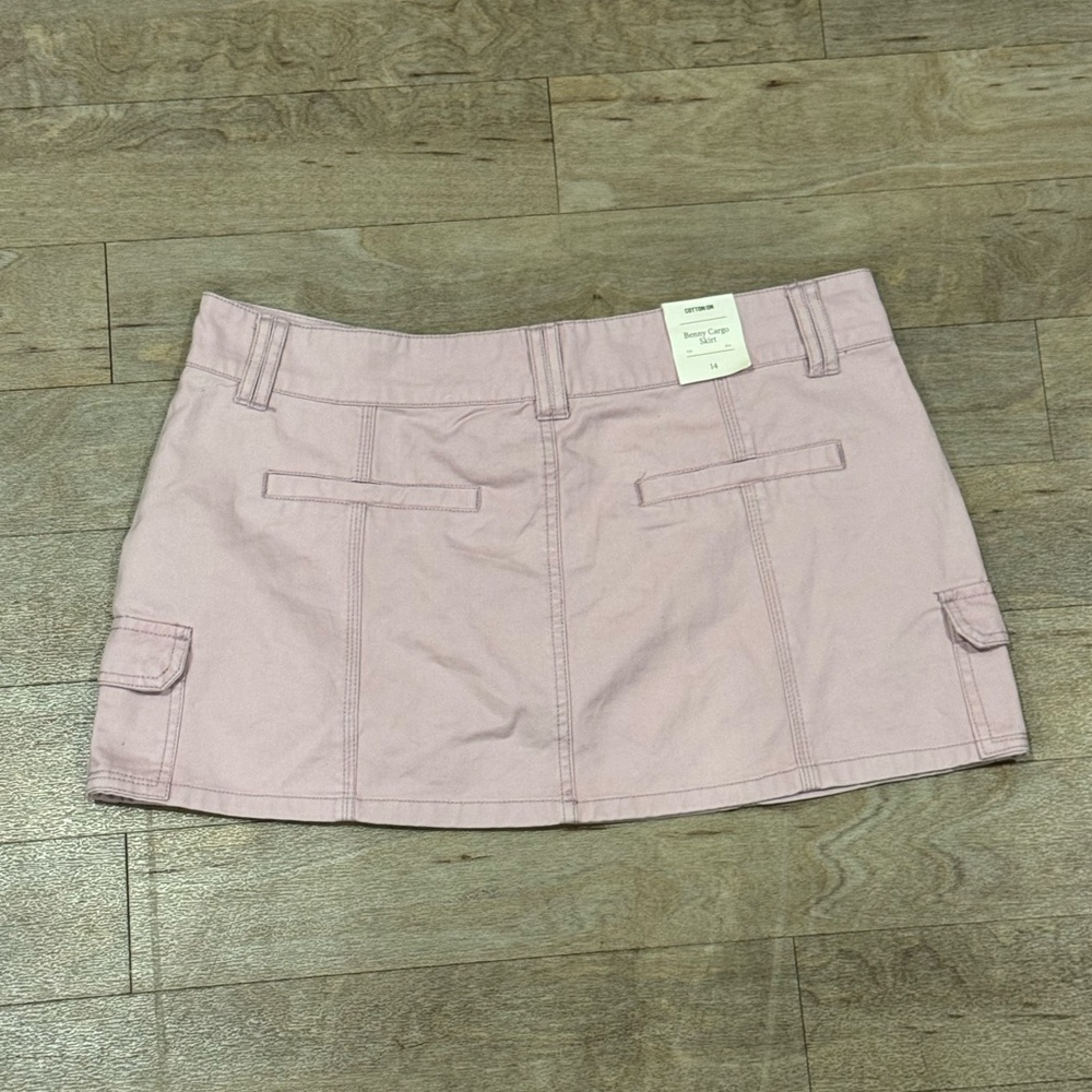 NWT Cotton On Benny Cargo Skirt Pink Size 10 - Picture 5 of 6